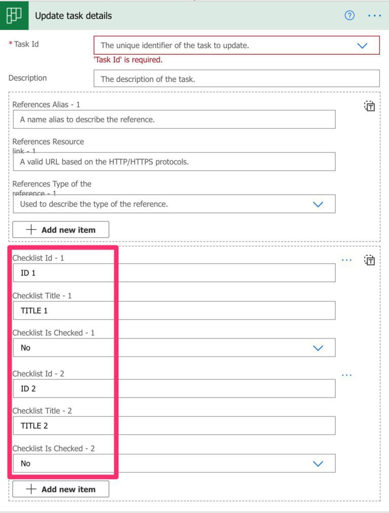 How To Add Microsoft Planner Checklist Items Dynamically Using Power Automate Manuel T Gomes 4421